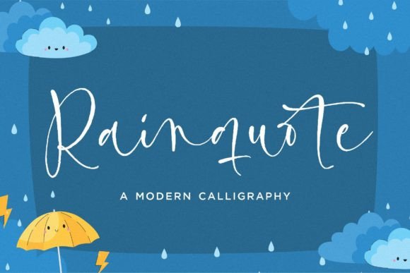 Rainquote – The Handwritten Font That Elevates Every Design